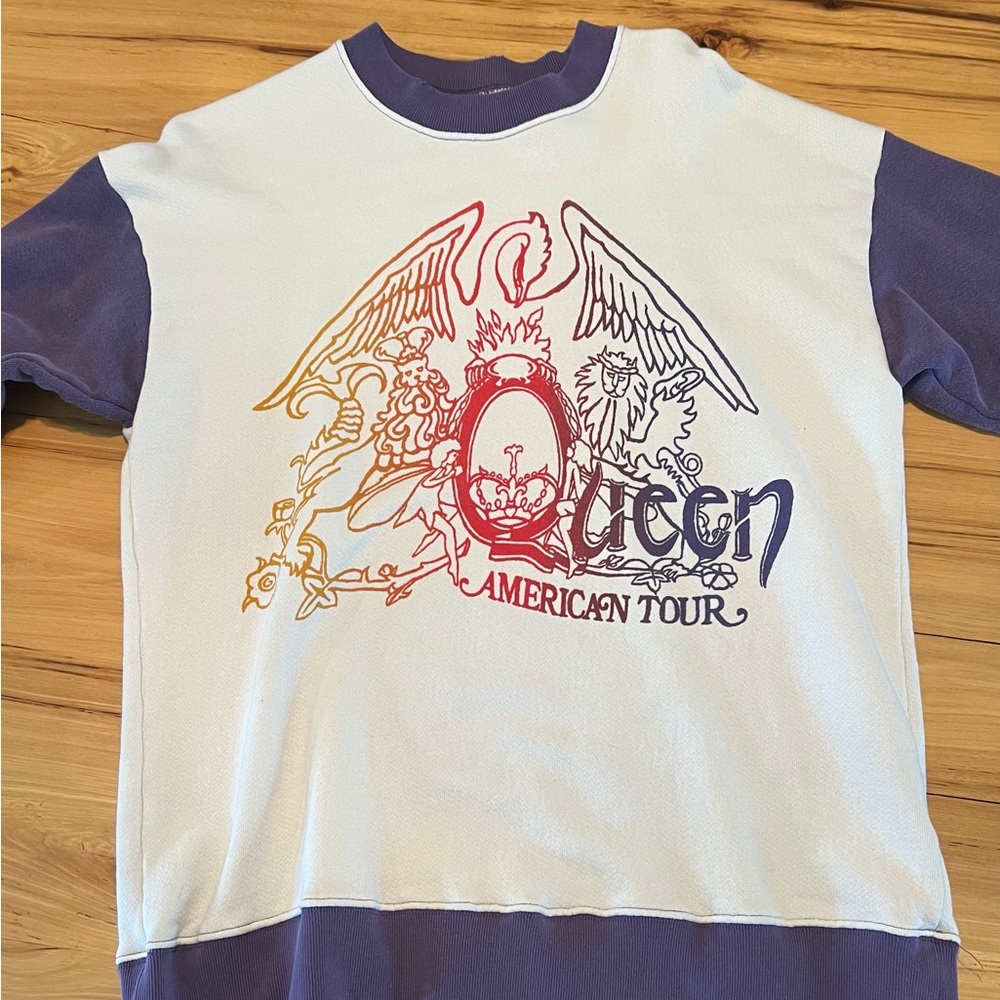 NWT MadeWorn White and Purple American Tour Sweatshirt